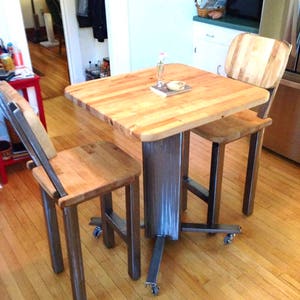 Dining Set. Butcher Block. image 1