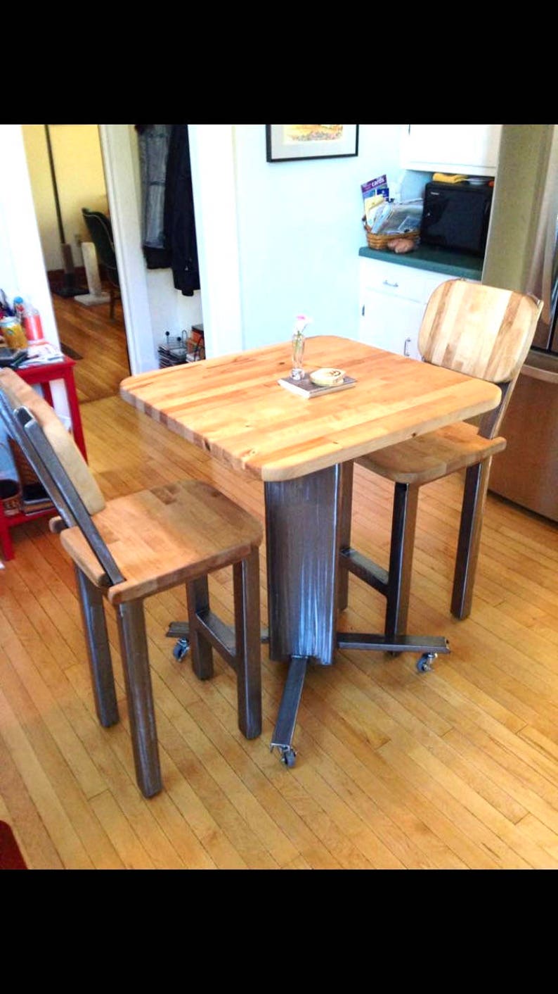 Dining Set. Butcher Block. image 1