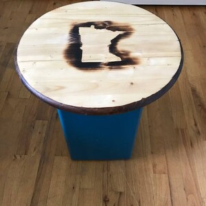 Reclaimed Wood & Steel Stool