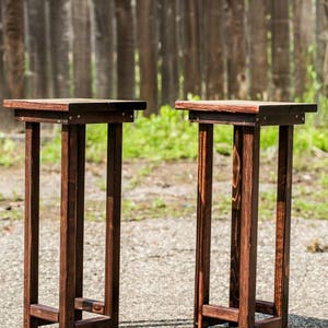 Reclaimed Redwood End Tables image 1