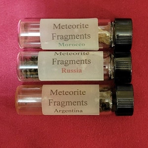 Three Meteorite Specimens - Russia - Morocco - Argentina
