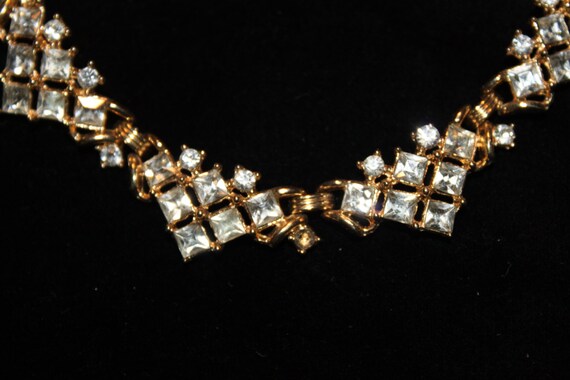 Signed Trafari Rhinestone Necklace - image 2