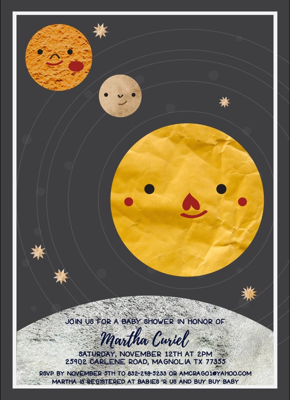 Baby Shower, Invitation, Space, Birthday, Space Party, Outer Space