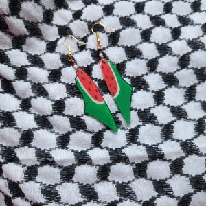 Palestine watermelon earrings for Gaza