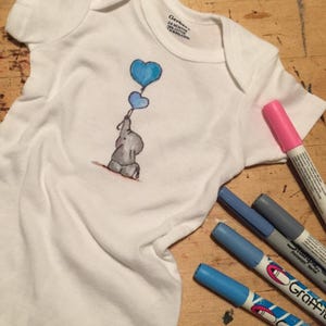 Lil' El Phant - Hand Illustrated Onesie
