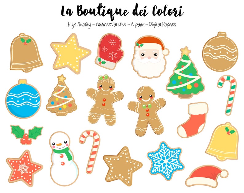 Christmas Cookies Clipart Cute Graphics PNG Gingerbread ...