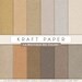 Kraft digital papers, Cardboard backgrounds, brown scrapbook paper printables. Instant Download for Personal and Commercial Use
