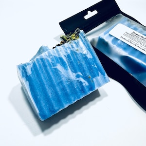Blue Butterfly Pea Flower Antioxidant Glycerin Bar Soap w/ Sweet Pea & Green Tea 2oz.