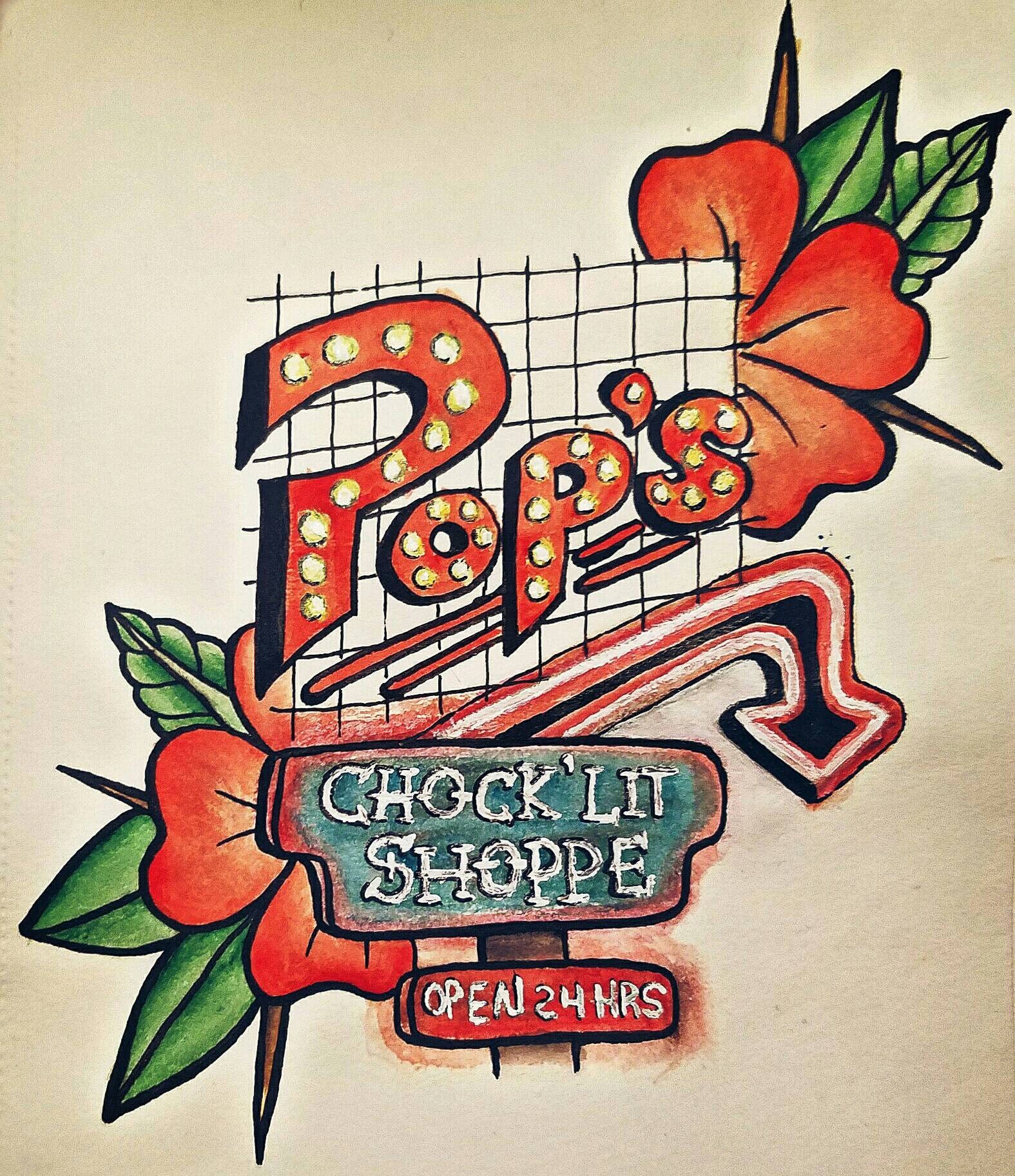 Pop Zeichnen Pops Chock Lit Shop Riverdale Etsy