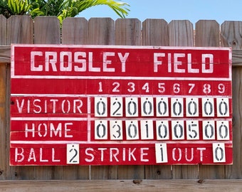 Custom Rustic Baseball vintage sports scoreboard