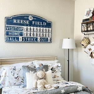 Custom Arched Rustic Baseball vintage sports scoreboard