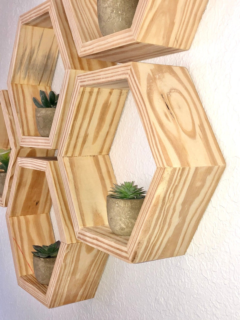 BEEHIVE Shelves Set of 3 Hexagon Shelves Etsy