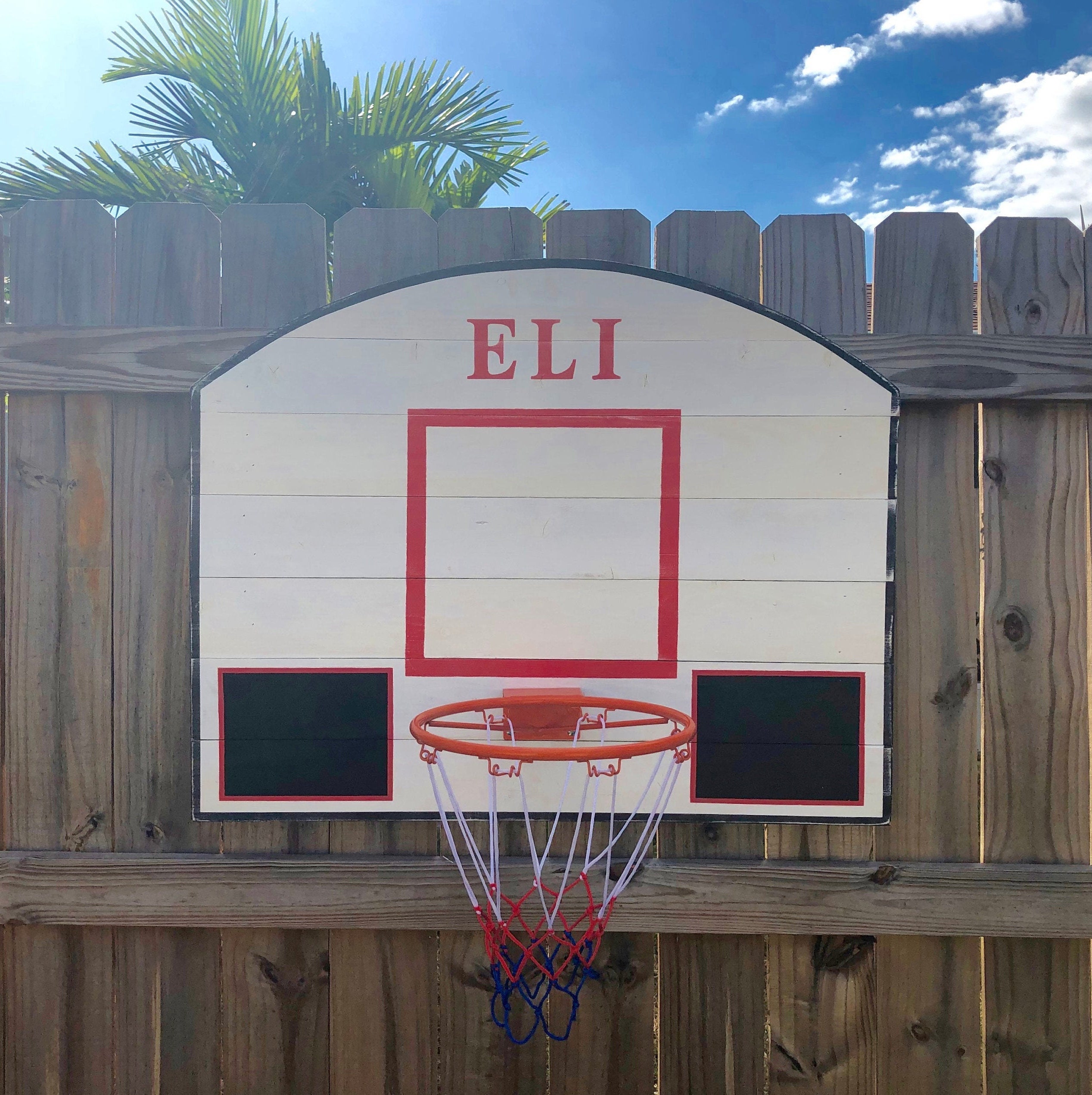 Custom Rustic BASKETBALL BACKBOARD with Chalkboard Etsy