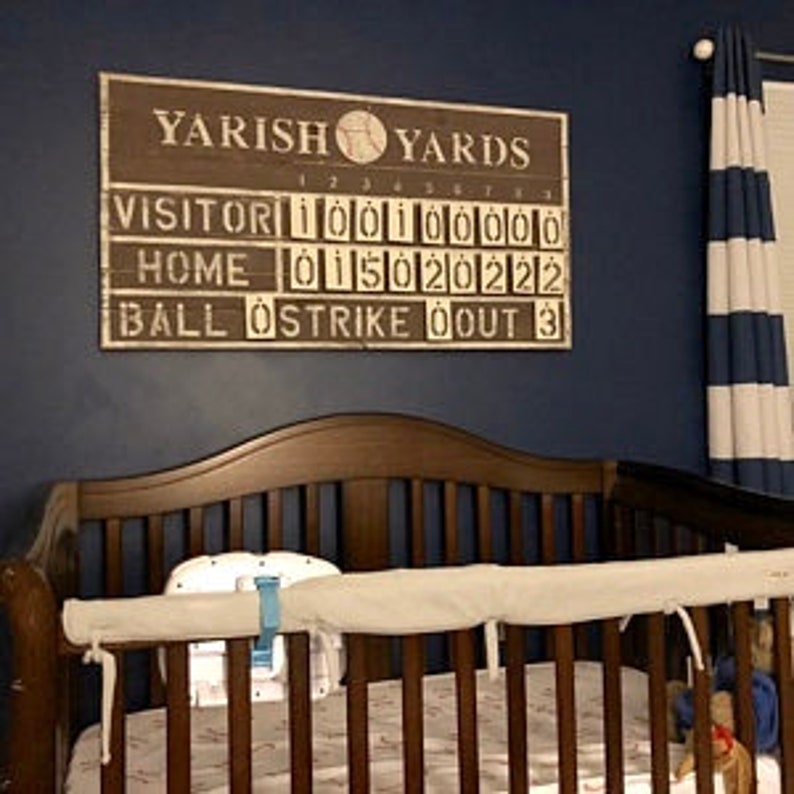 Customized Rustic Baseball Vintage Sports Scoreboard | Etsy