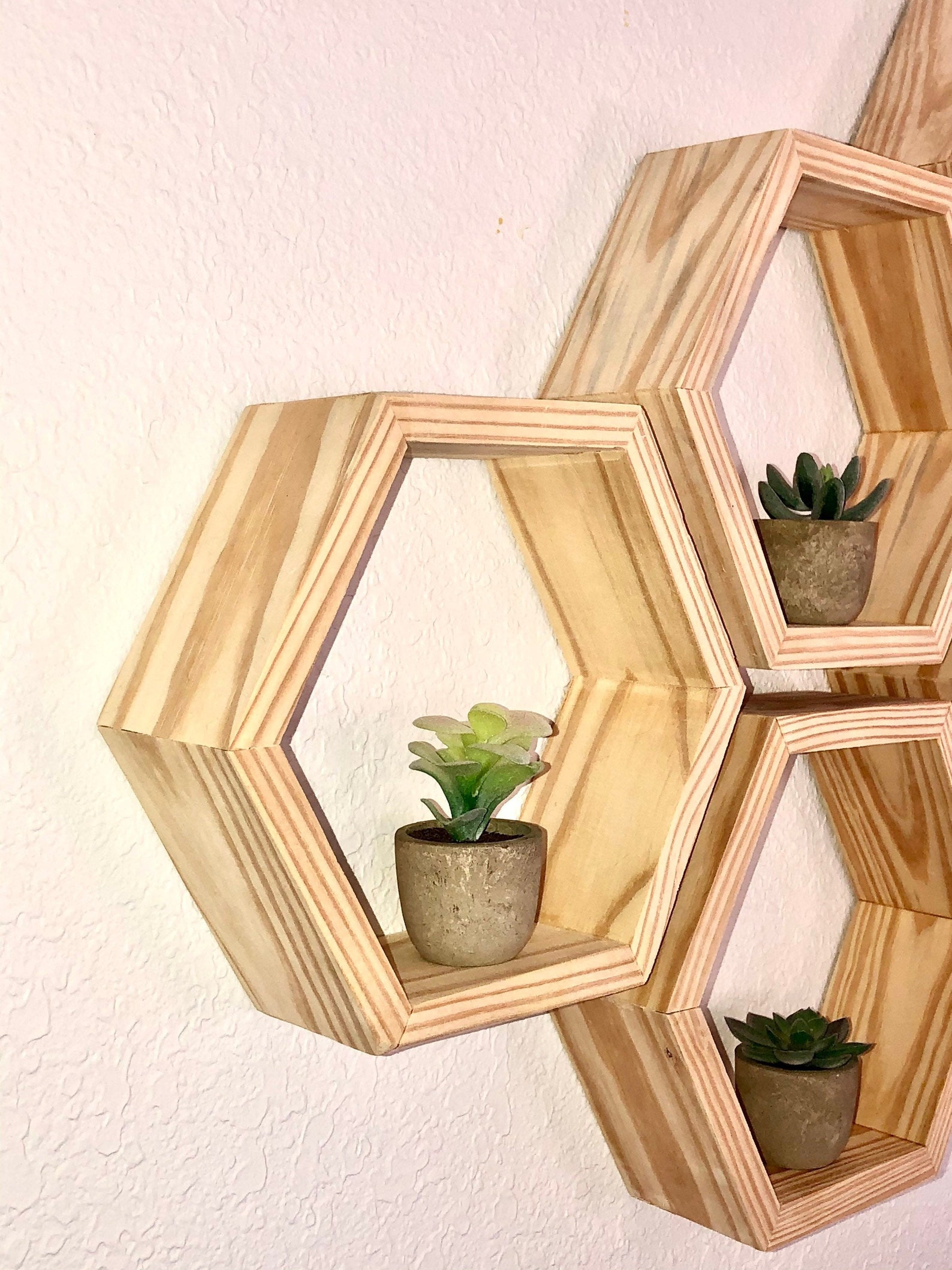 BEEHIVE Shelves Set of 3 Hexagon Shelves Etsy