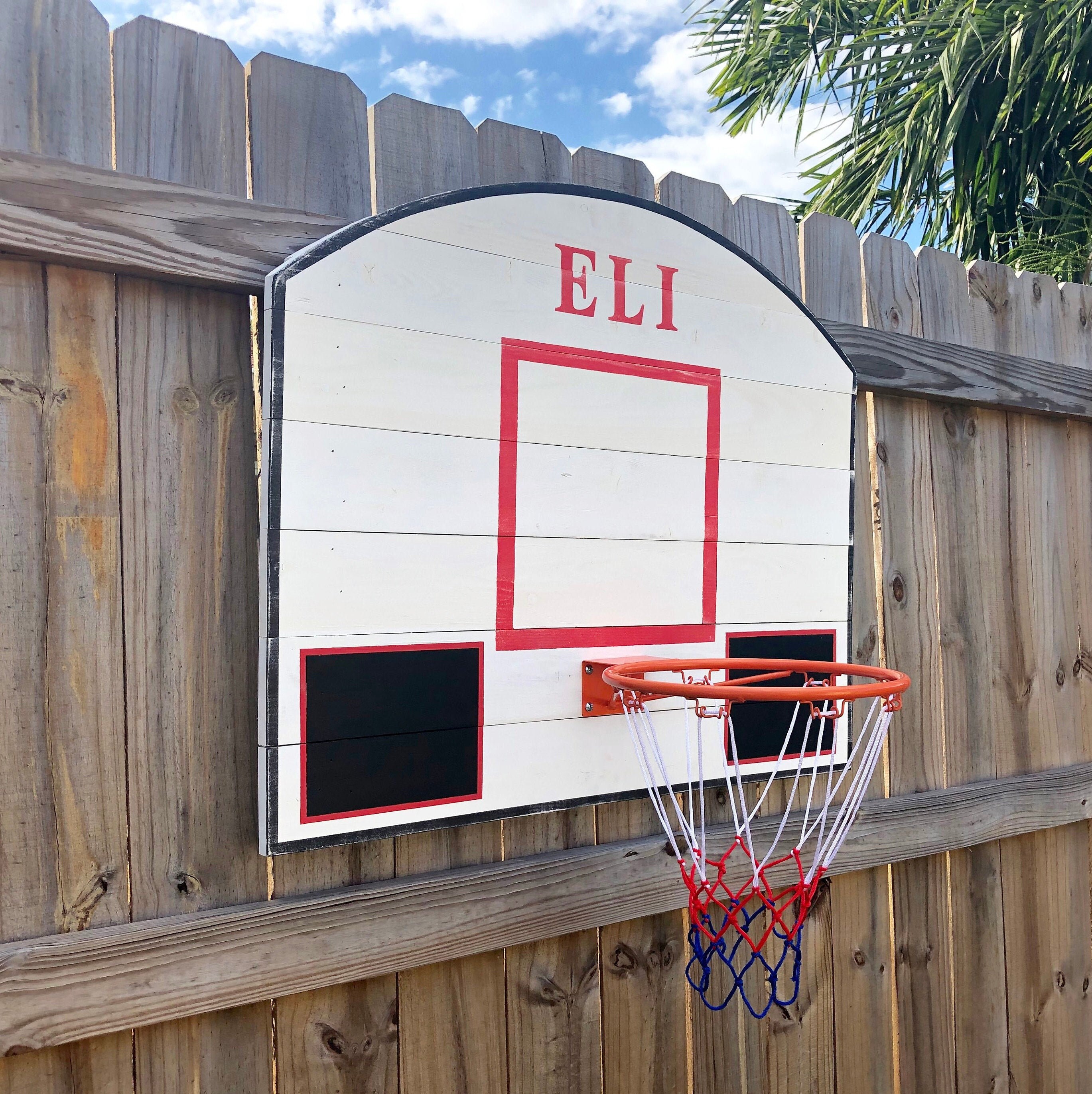 Custom Rustic BASKETBALL BACKBOARD with Chalkboard Etsy