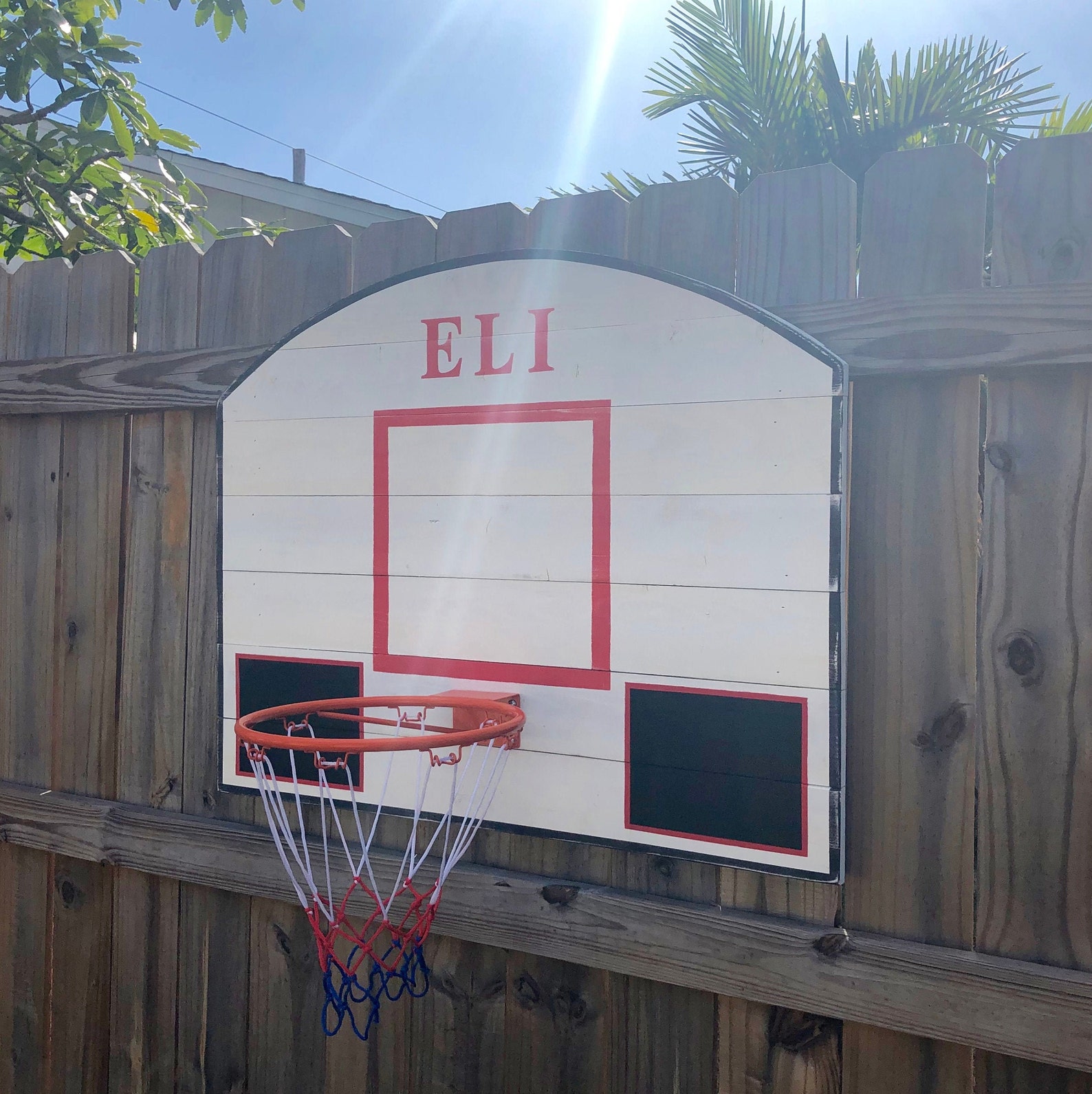 Custom Rustic BASKETBALL BACKBOARD with Chalkboard Etsy