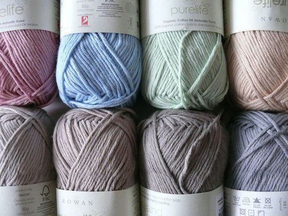 18 Designs Pattern Book Rowan Purelife Organic Cotton Collection