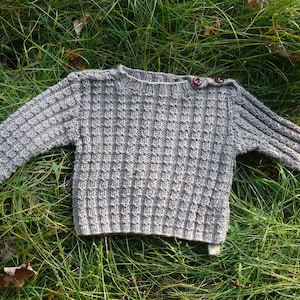 Country Sweater Organic Cotton handgestrickt Bild 1