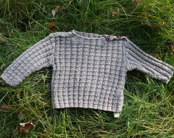 Country Sweater Organic Cotton handgestrickt