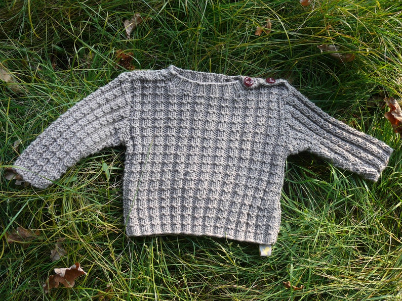 Country Sweater Organic Cotton handgestrickt Bild 1