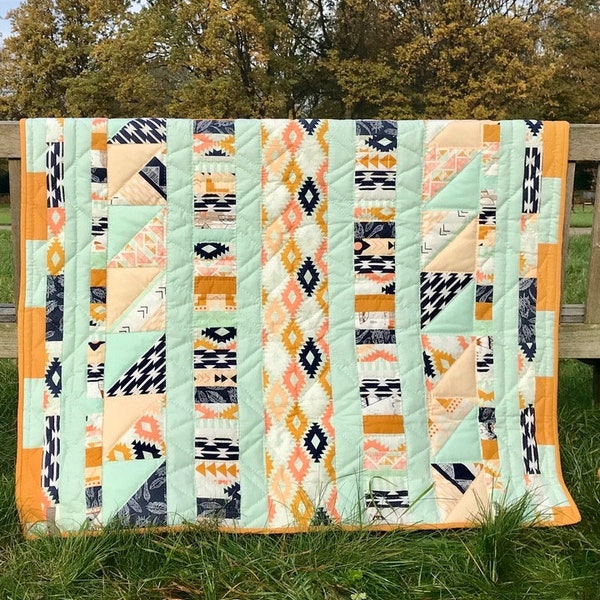 Patchworkdecke Quilt Aztek