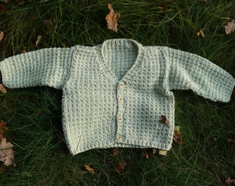 Retro Cardigan Organic Cotton handgestrickt