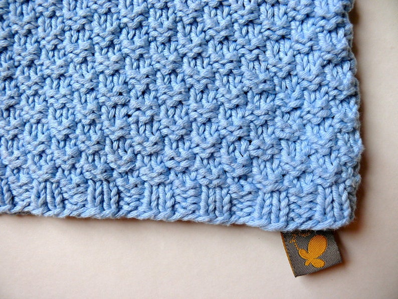 Polo Pulli Bio Würfelmuster handgestrickt Bild 2