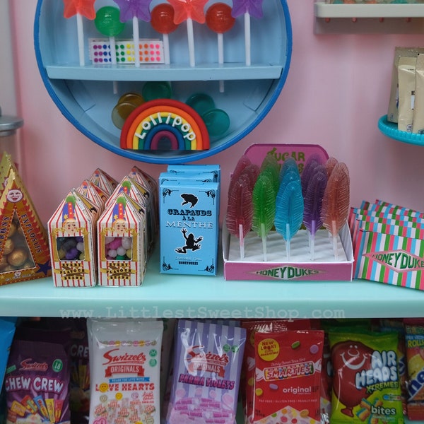 Miniature various Honeydukes Candy Sweets for 1:6 Scale Dolls Food. Handmade by Nadia Michaux