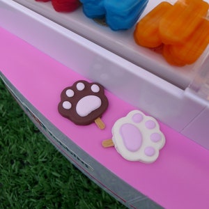 Miniature Cute Paw Ice Cream in 1:6 Scale for Dolls. Handmade by Nadia Michaux