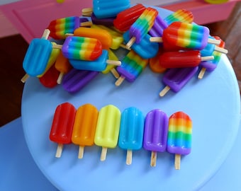 Miniature Popsicles Various flavours Rainbow 1:6 Scale for Dolls. Handmade by Nadia Michaux