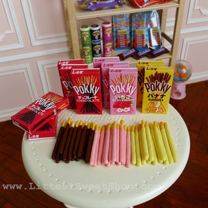 Mini Japanese Pocky Biscuit Sticks for 1:3 scale 18" Dolls. Box sold separately. Handmade by Nadia Michaux