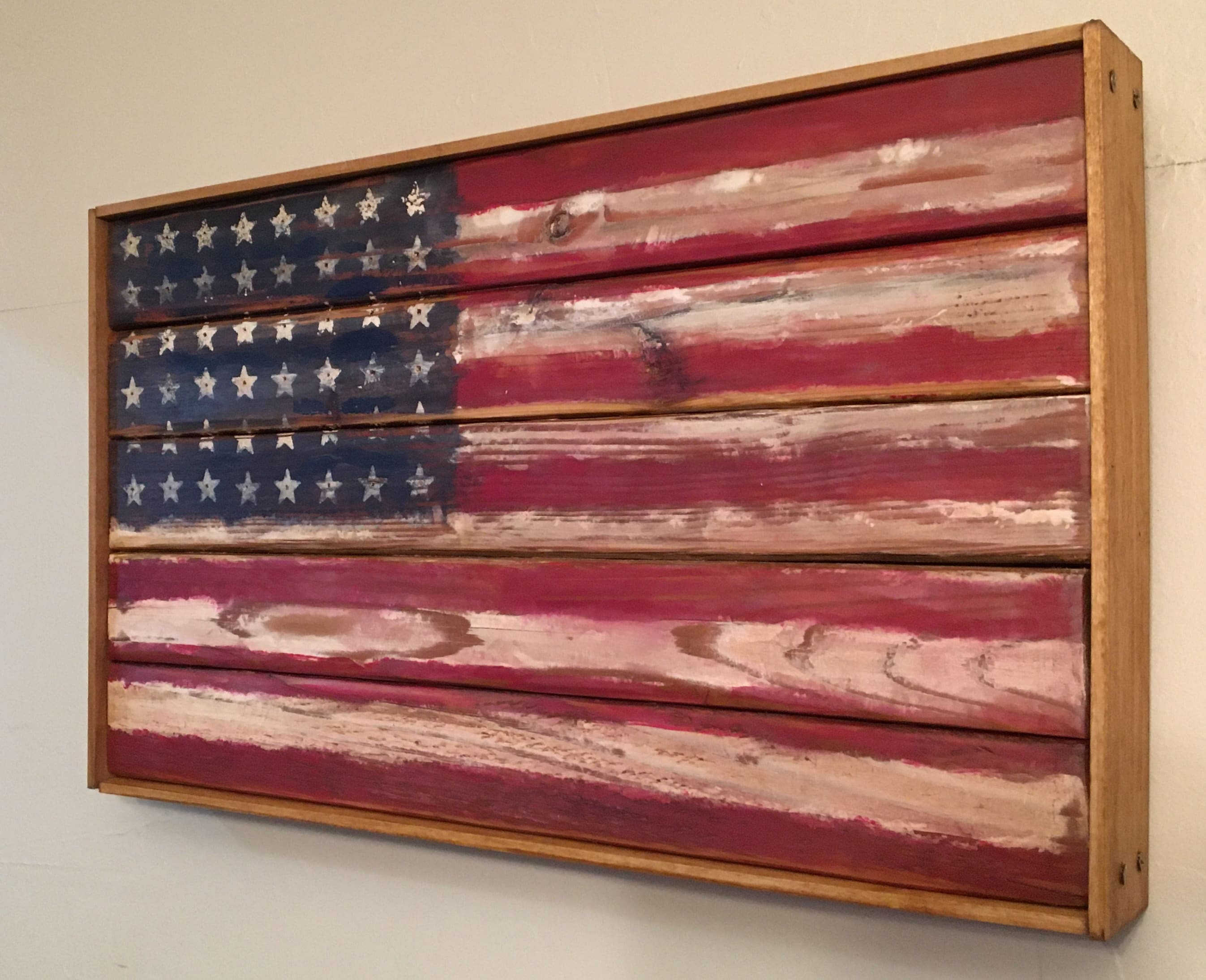 Hand Crafted Rustic Wooden Flag Design Etsy UK