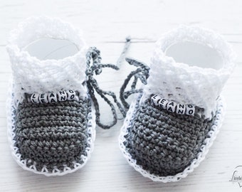 Taufschuhe Babyschuhe Babyboy,Babygrau Schuhe , für Babyboy, Babyschuhe mit Namen, Kindersocken mit Namen,warme Babysocken,Namenschuhe