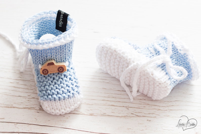 LittleBaby BABYSCHUHE,Taufschuhe Babyschuhe Babyboy,Babyblau Schuhe , für Babyboy, Kindersocken mit Namen,warme Babysocken,Namenschuhe,Auto Bild 3