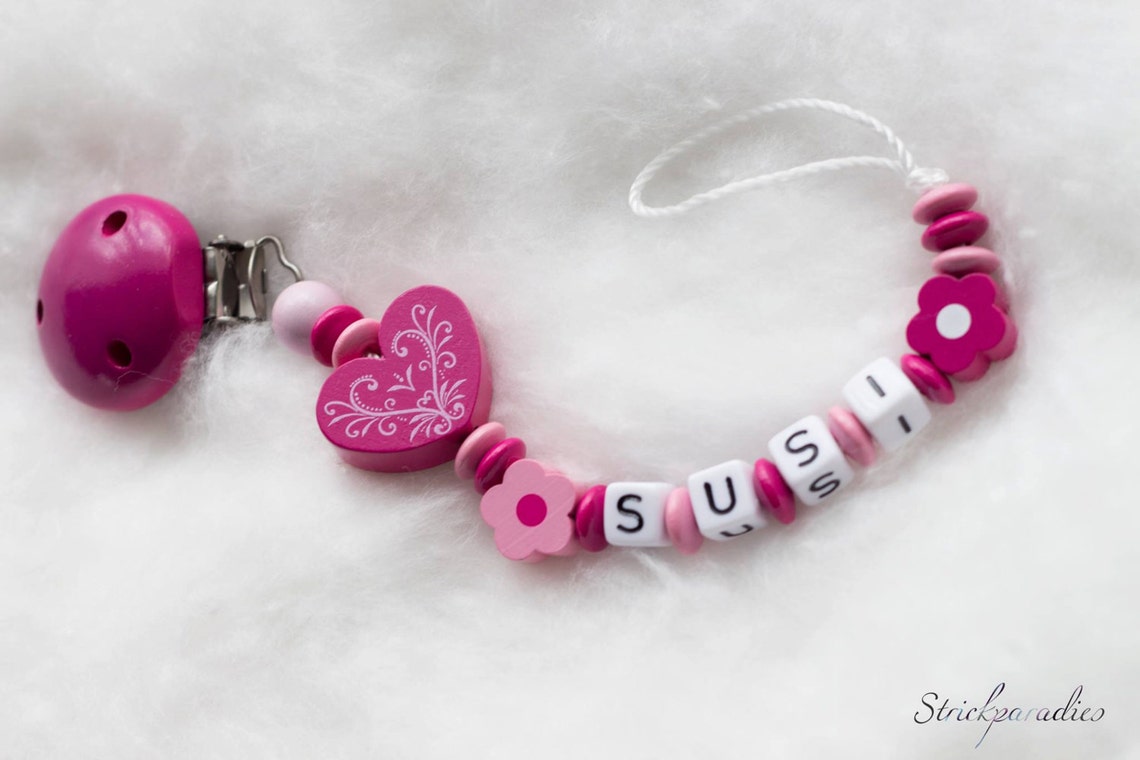 Heartny pacifier necklace with name pacifier necklace with Etsy