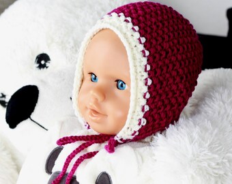 Snow White hat, baby hat, girls hat, desired size and color, baptism hat, Christmas gift, birthday gift