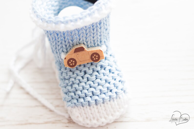 LittleBaby BABYSCHUHE,Taufschuhe Babyschuhe Babyboy,Babyblau Schuhe , für Babyboy, Kindersocken mit Namen,warme Babysocken,Namenschuhe,Auto Bild 4