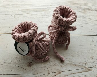 Babyschuhe handgestrickt ,Merinosocken für Baby,Babysocken warm und weich,kuschelsocken für Baby,Taufgeschenk;taufschuhe erika