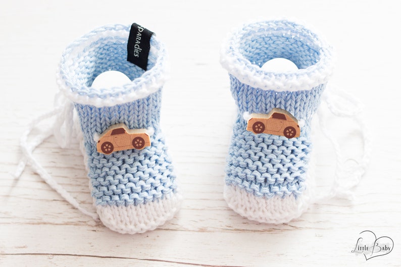 LittleBaby BABYSCHUHE,Taufschuhe Babyschuhe Babyboy,Babyblau Schuhe , für Babyboy, Kindersocken mit Namen,warme Babysocken,Namenschuhe,Auto Bild 1