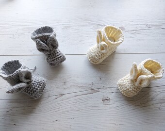 Babyschuhe mit Hasenohren ,gestrickte stiefel Babysocken mit Hasenohren, Babypuschen,Booties ,Osterngeschenk für,merino babystiefel