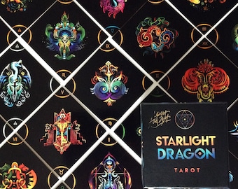 Dragon Tarot Deck - Occult Tarot Cards - Divination Magick - Tarot Reading - Witchy Gift - Witchcraft Magic Book - Starlight Dragon Tarot