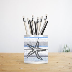 Starfish Pen and Pencil Holder - Beach House Decor