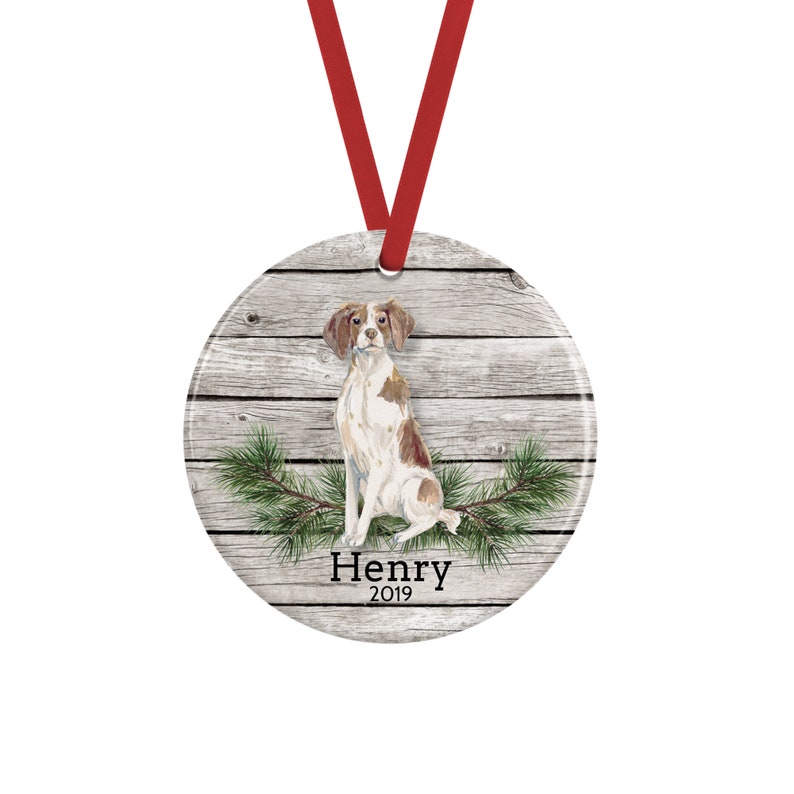 Personalized Brittany Spaniel Ornament Spaniel Memorial Gift Etsy