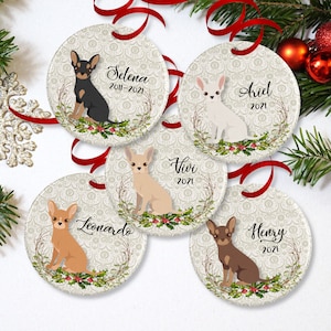 Chihuahua Ornament or Personalized Dog Memorial Gift image 1