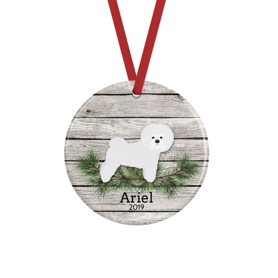 Bichon Frise Christmas Ornament Personalized Dog Memorial Gift Bichon Frise Christmas Ornament Personalized Dog Memorial Gift
