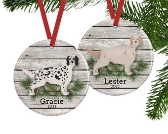 English Setter Ornament or Personalized Dog Memorial Gift