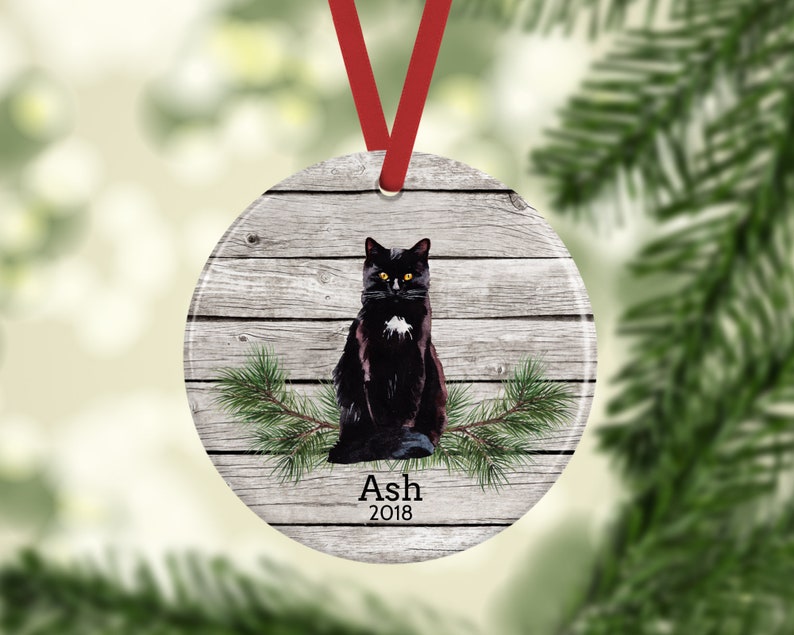 Black Cat Ornament Personalized Pet Gifts Etsy