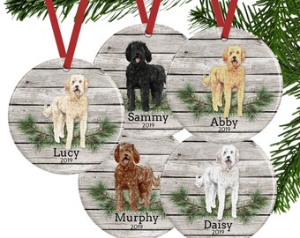 Personalized Labradoodle Ornament - Doodle Dog Memorial Gifts