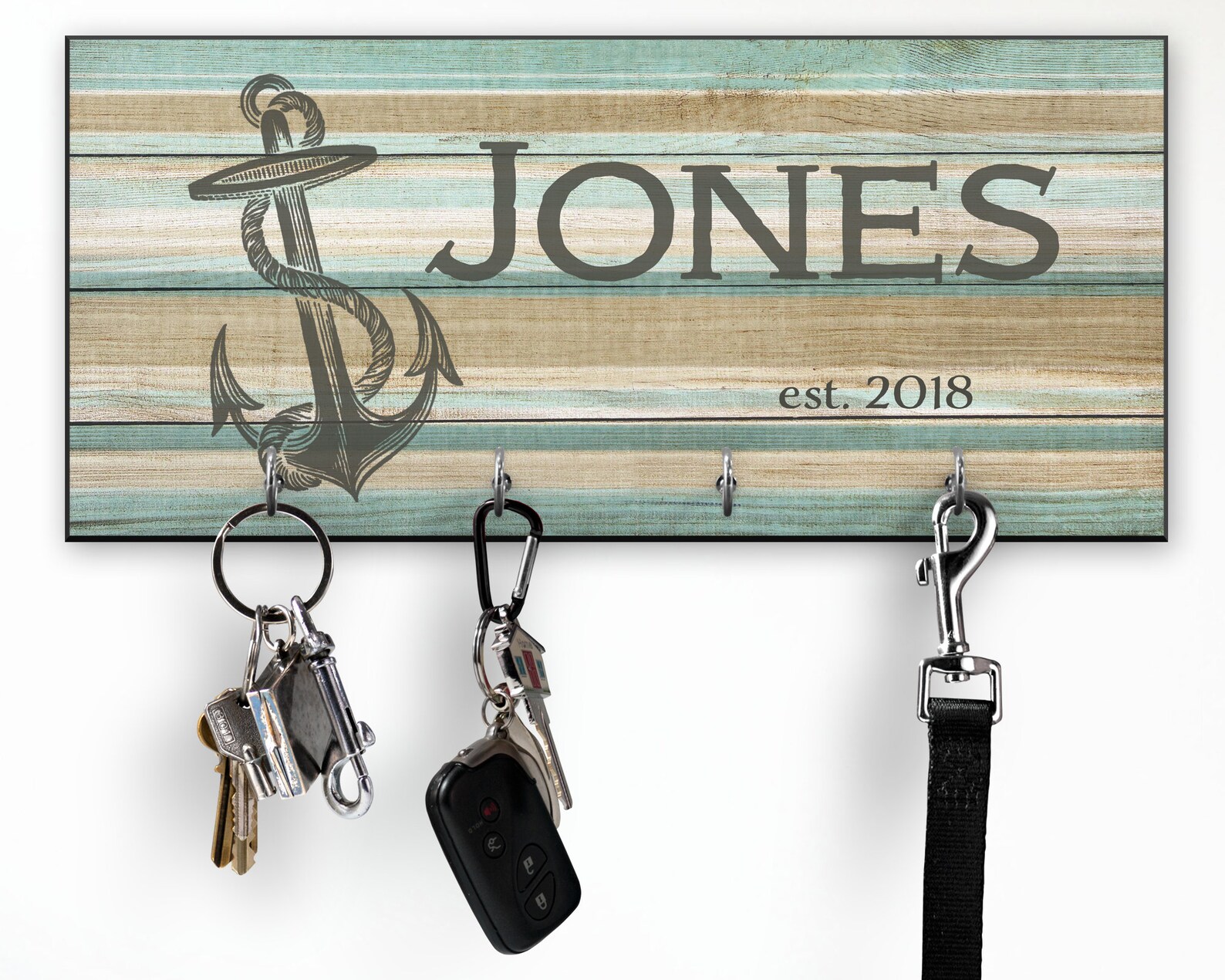 Nautical Key Holder for Wall Personalized Etsy